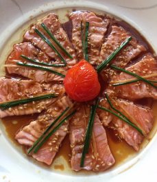 Salmon New Style Sashimi at Nobu