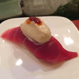 Tuna with tofu sauce, a match made in heaven at Sushi of Gari